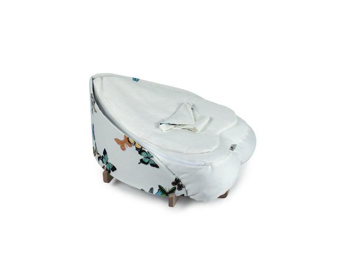 NATURNA Coussin de Maternit� Multifonctions Coton Bio - Transat Feuille 4 en 1 - Papillons Ecru