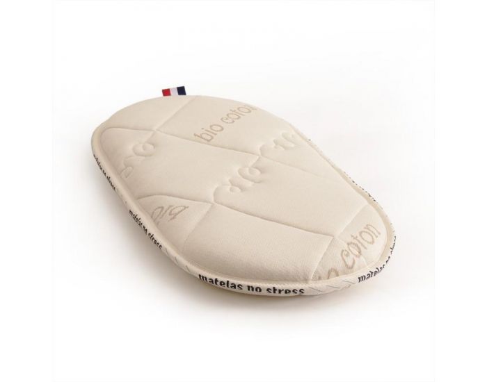 MATELAS NO STRESS Matelas Couffin Laine et Coton Bio - 6 cm