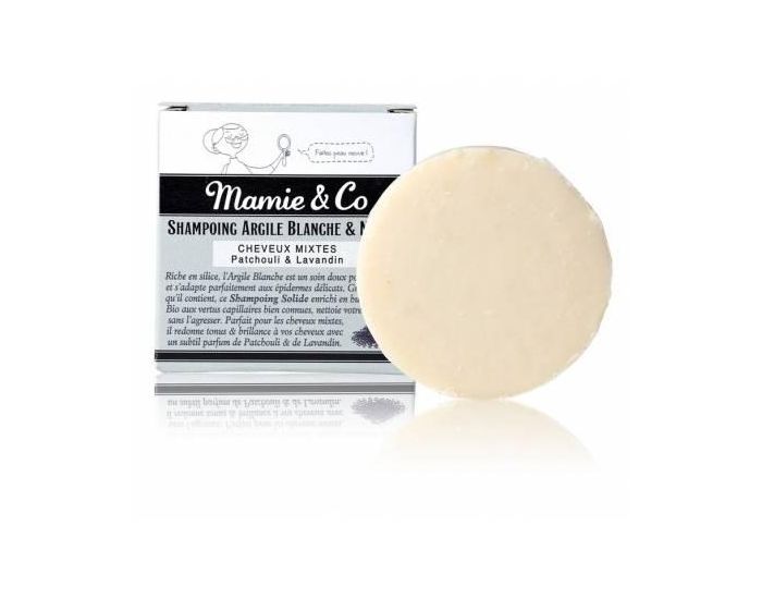 MAMIE & CO Shampoing SAF Solide A L'Argile Blanche Et A La Nigelle - Cheveux Mixtes - 100g