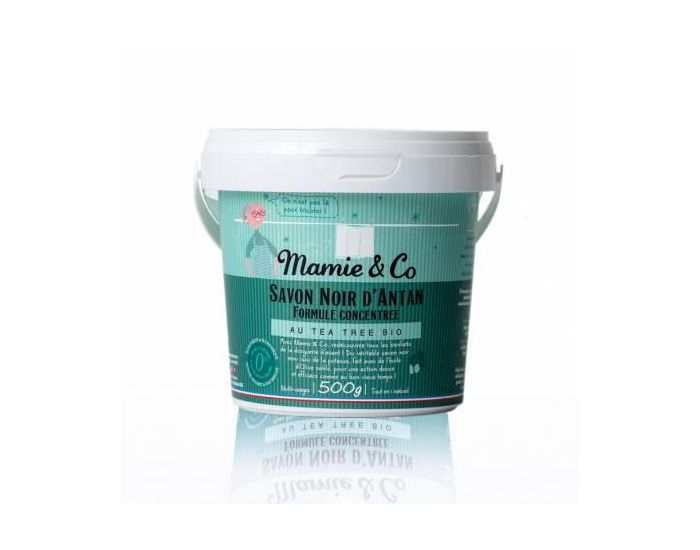 MAMIE & CO V�ritable Savon Noir Mou Concentr� - Huile D'Olive Et Tea Tree - 500g