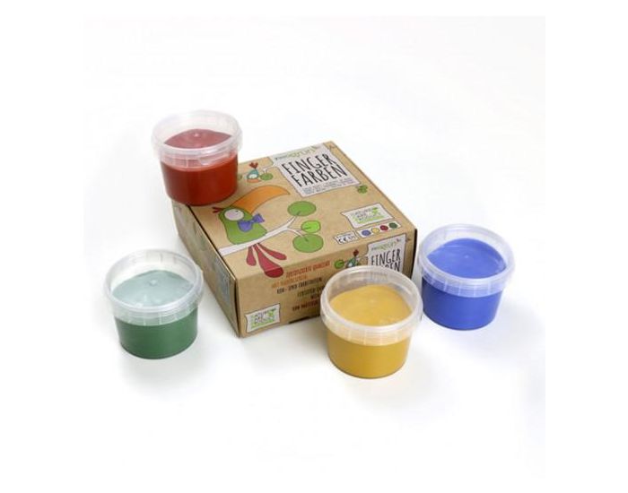 NEOGR�N Peinture � Doigts Aki Naturelle & Vegan Bio - Set de 4 Pots - D�s 3 ans