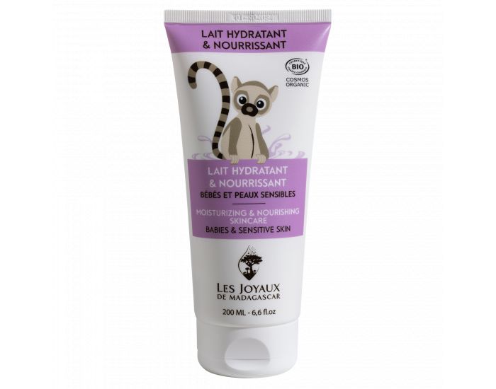 LES JOYAUX DE MADAGASCAR Lait Hydratant et Nourrissant Bio - B�b�s et Peaux Sensibles - 200ml