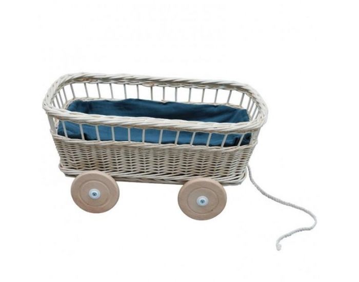 FABELAB Chariot  Tirer en Osier - Ds 12 mois