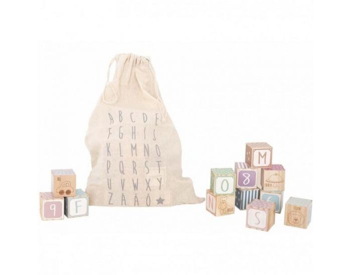 JABADABADO 30 Cubes Alphabet en Bois - D�s 3 ans