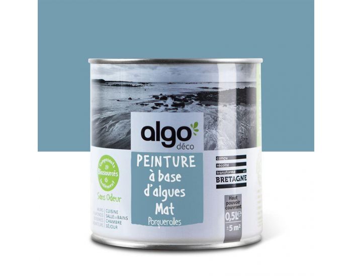 ALGO PAINT Peinture saine et �cologique Algo - Bleu - Porquerolles