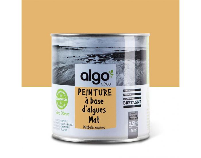 ALGO PAINT Peinture Saine et Ecologique Algo - Jaune - Mirabelles Exquises