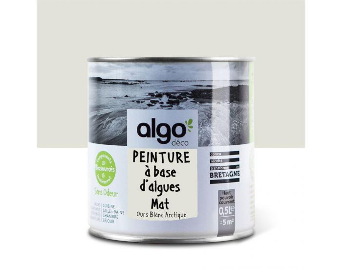 ALGO PAINT Peinture Saine et Ecologique Algo - Blanc - Ours Blanc Arctique