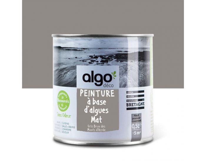 ALGO PAINT Peinture Saine et Ecologique Algo - Gris - Gris Brun des Monts d'Arr�e