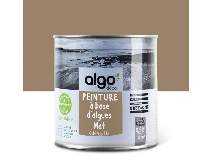 ALGO PAINT Peinture Saine et Ecologique Algo - Brun - Caf Noisette