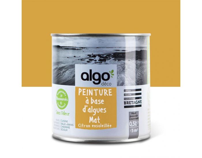 ALGO PAINT Peinture Saine et Ecologique Algo - Jaune - Citron Ensoleill