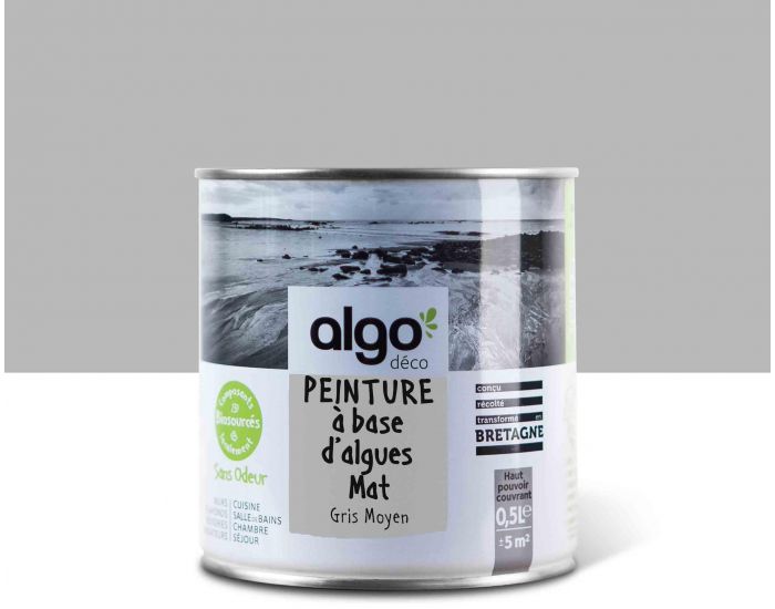 ALGO PAINT Peinture Saine et Ecologique Algo - Gris Granit des Abers