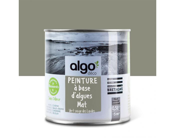 ALGO PAINT Peinture Saine et Ecologique Algo - Vert Sauge des Landes
