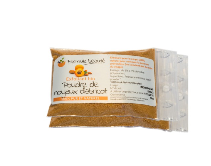 FORMULE BEAUT� Poudre de noyaux d'abricot 100% naturelle - 30g