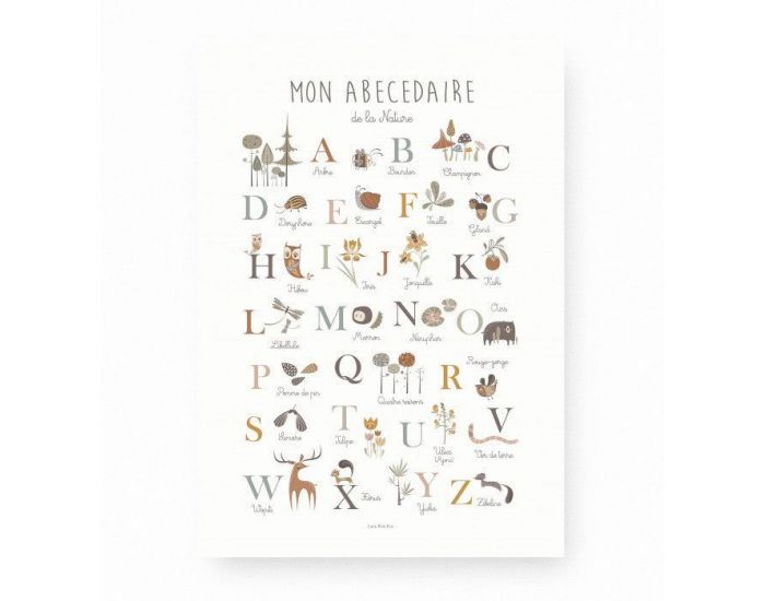 LUTIN PETIT POIS Affiche Ab�c�daire de la Nature - Format A3