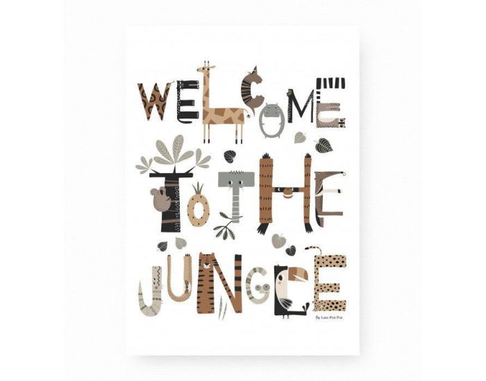 LUTIN PETIT POIS Affiche Welcome to the Jungle - Format A3