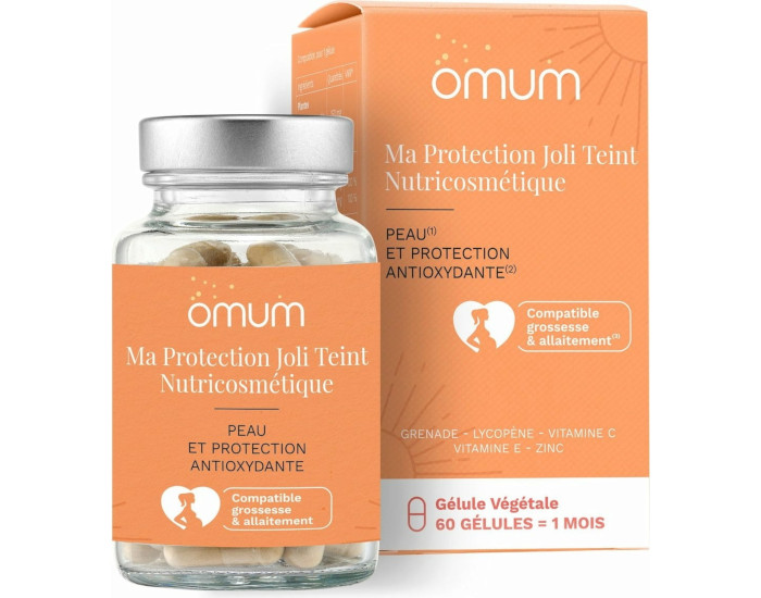 OMUM Complément Alimentaire Nutricosmétique Ma Protection Joli Teint - 60 Gélules