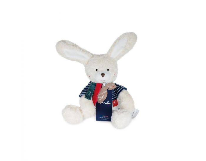 MAILOU TRADITION Peluche Lapin en Coton Biologique - 25 cm