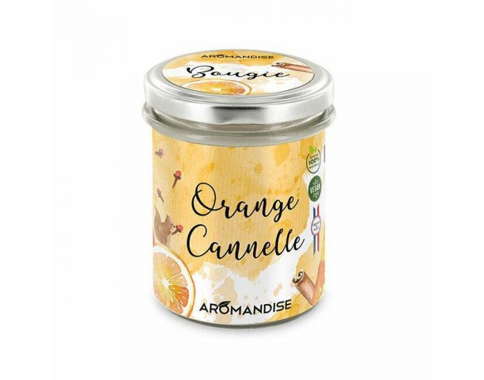 AROMANDISE Bougie d'Ambiance Orange Cannelle - 150g