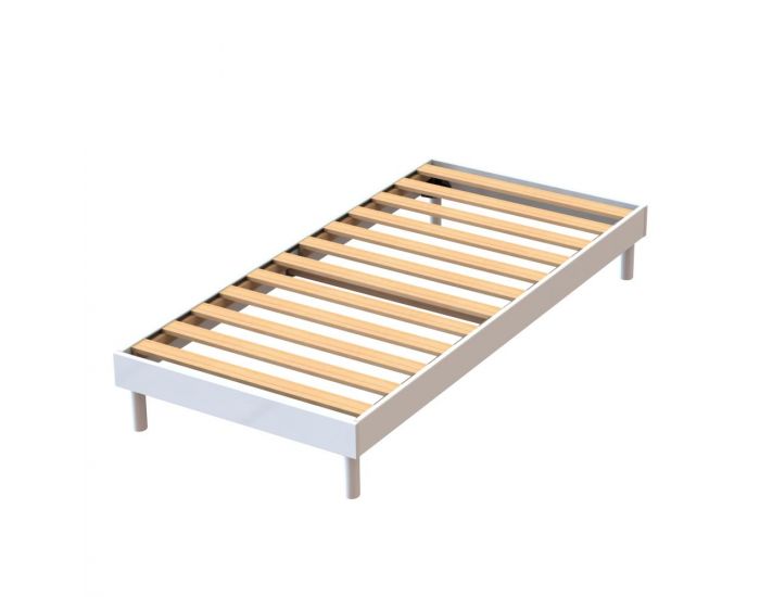 OLYMPE LITERIE Sommier � Lattes Kit Easy - Blanc - 1 Place