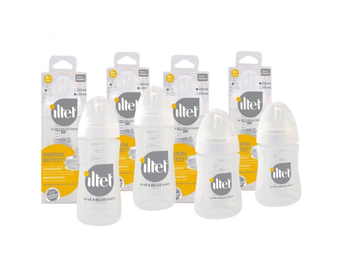 ILTET Lot de 4 Biberons anatomiques