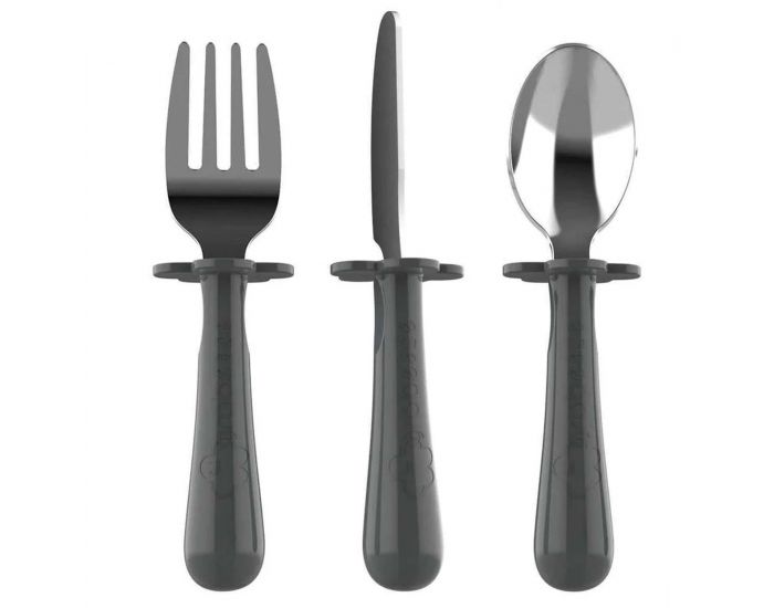 GRABEASE Couverts Ergonomiques Inox - 3 Pi�ces - D�s 18mois