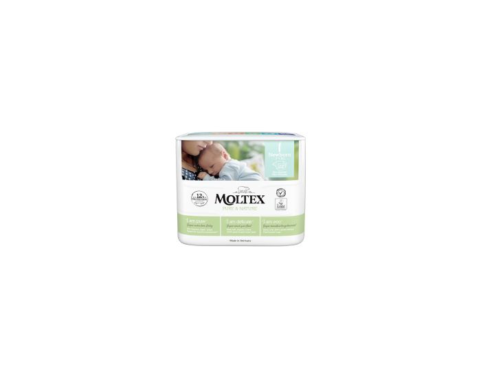 MOLTEX Couches Ecologiques Taille 1 - 2-4kg - Sachet de 22 couches
