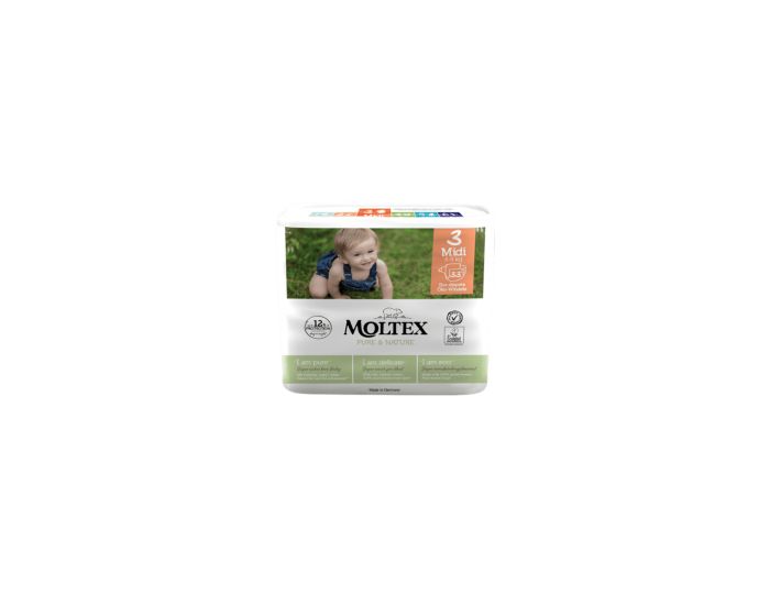 MOLTEX Couches Ecologiques Taille 3 - 4-9 kg - Sachet de 33 Couches