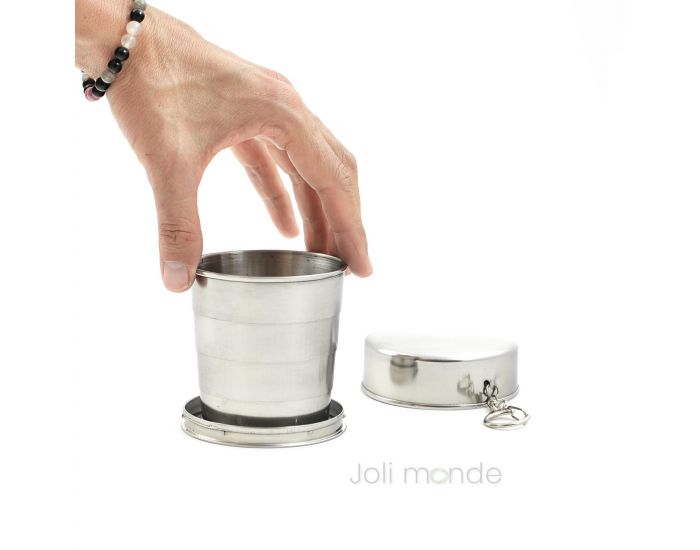 JOLI MONDE Timbale Pliante Inox - La Baroudeuse - 250ml