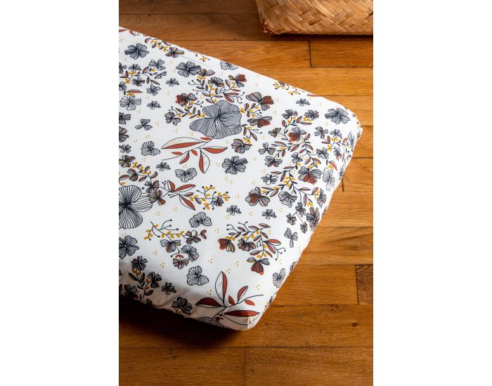 KADOLIS Drap Housse Coton Bio Flora - Berceau