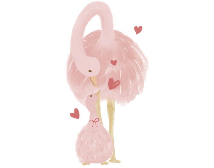 LILIPINSO Sticker XL Maman et B�b� Autruche