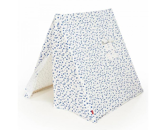 PRAIRYMOOD Tente de jeu en coton bio - Gommettes bleues