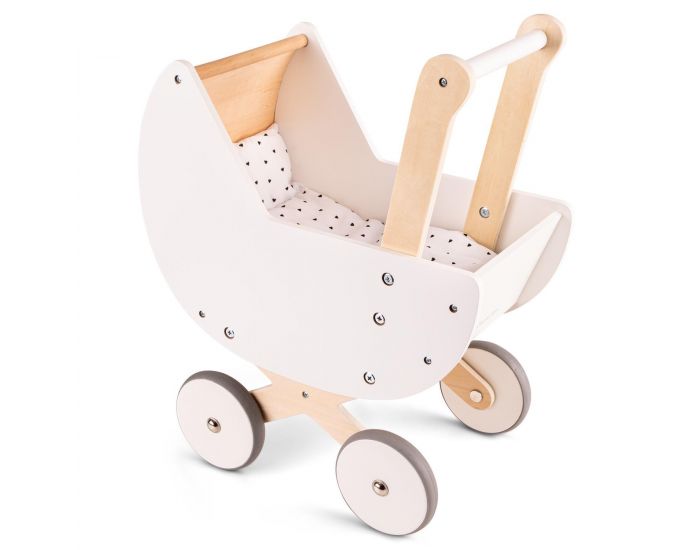 NEW CLASSIC TOYS Landau de Poup�e en Bois Blanc - D�s 3 ans
