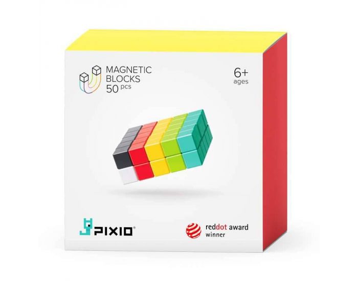 PIXIO Jeu de Construction Pixio - 50 Cubes Magntiques Colors
