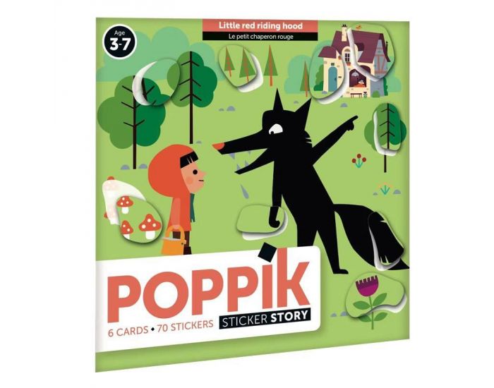 POPPIK Conte en stickers - Le Petit Chaperon Rouge - Ds 3 ans