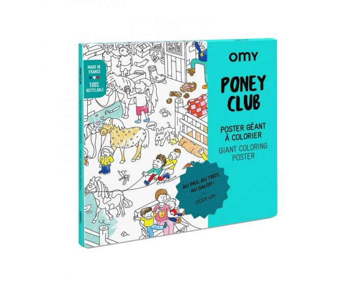 OMY Poster  colorier - Poney Club - Omy