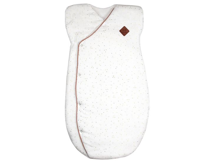 SEVIRA KIDS Gigoteuse Turbulette en Gaze de Coton - Jeanne Blanc � Pois Or