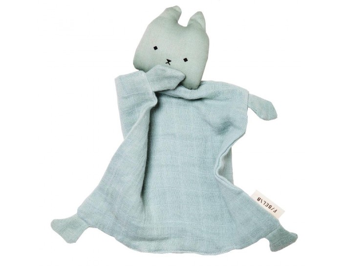 FABELAB Doudou Chat en Mousseline de Coton Bio