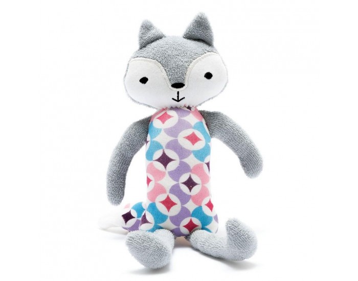 BEST YEARS Doudou Renard en Coton bio - Rose & Mauve