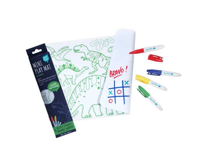 SUPER PETIT Set en silicone � colorier r�versible - Mini Dino - SUPERPETIT