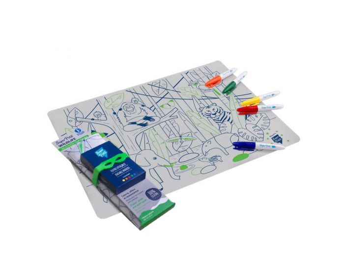 SUPER PETIT Set en silicone � colorier - Jungle - SUPERPETIT