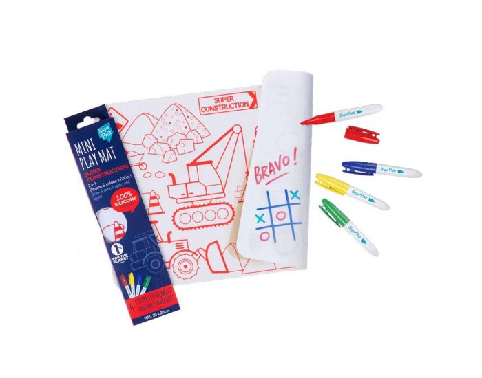 SUPER PETIT Set en silicone � colorier r�versible - Mini Construction - SUPERPETIT