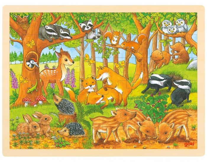GOKI Puzzle B�b�s Animaux de la For�t -  A partir de 4 ans