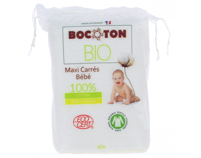 Maxi Carres De Coton Pour Bebe X60 Cotons Bocoton Bebe Au Naturel