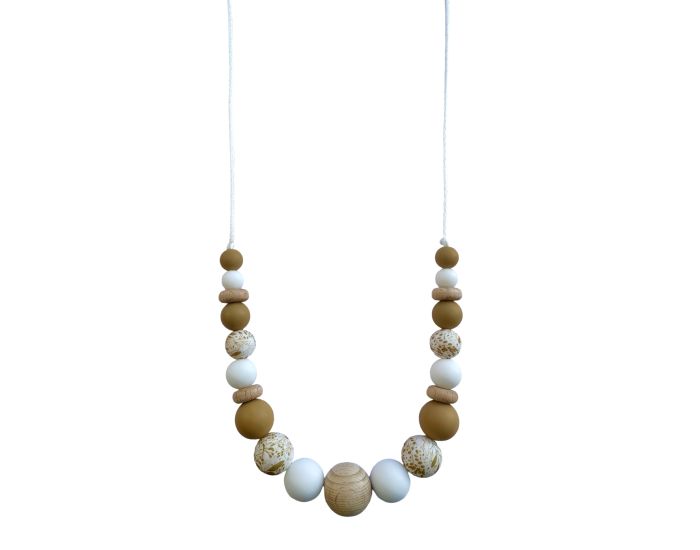 MAWEN MATERNE Collier d'Allaitement ou de Portage, Silicone et Bois - R�ve de Sable