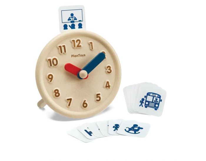 PLAN TOYS Ma premi�re horloge en Bois - D�s 4 ans