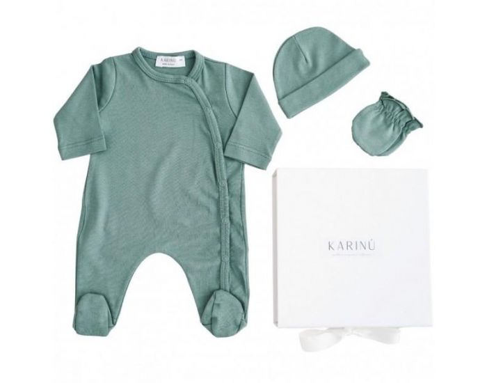 KARIN Coffret Pyjama & Accessoires Bio Green - Naissance