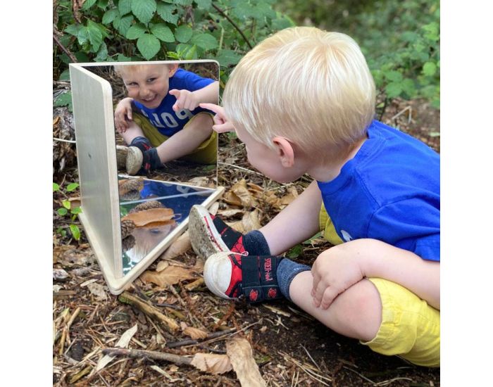 TICKIT Miroir en bois � 3 faces - TICKIT