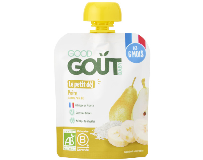 GOOD GOUT Gourde Petit Dj Poire - Ds 6 mois - 70 g