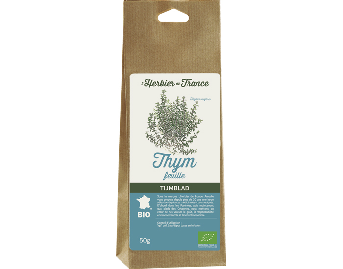 L'HERBIER DE FRANCE Thym feuilles - Mlange de Plantes pour Infusion - 50 g