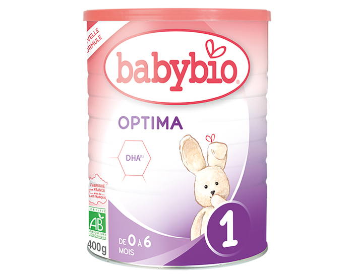 BABYBIO Lait pour Nourrisson 1 Optima - De 0  6 mois - 400g